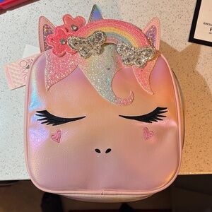 NWT Sparkly Unicorn Kids Backpack - Pink and Silver